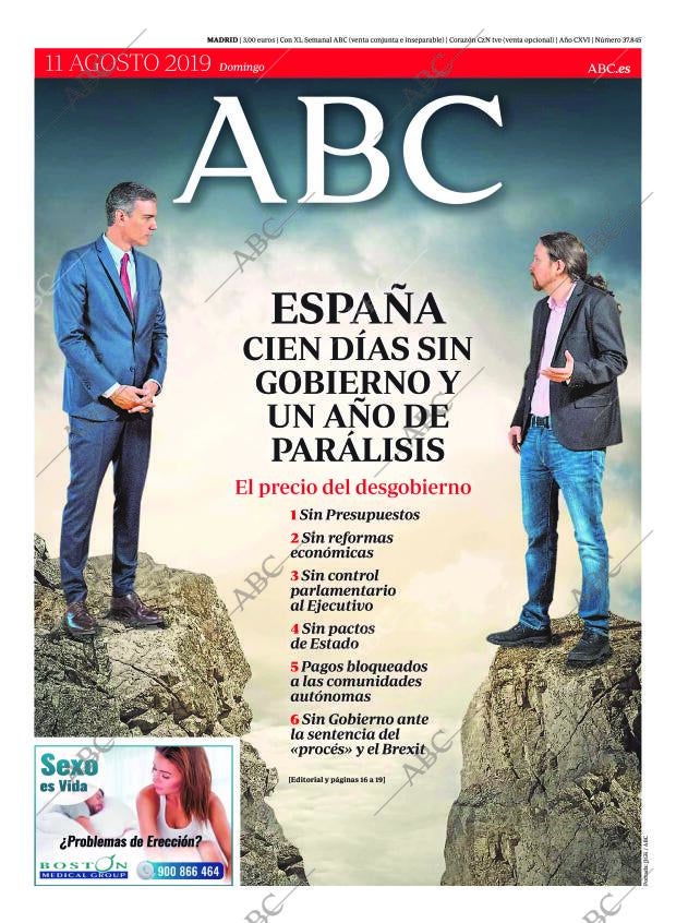 ABC MADRID 11-08-2019 página 1