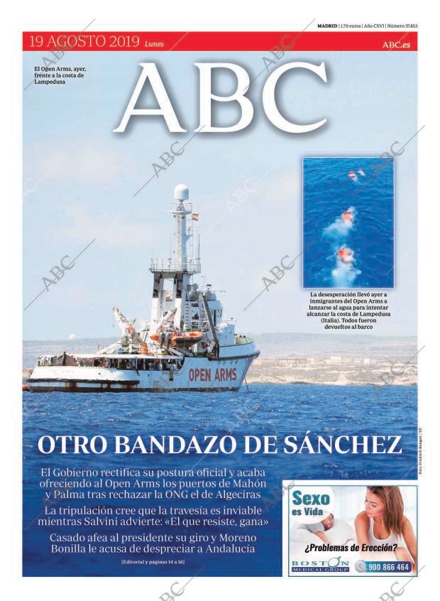 ABC MADRID 19-08-2019 página 1