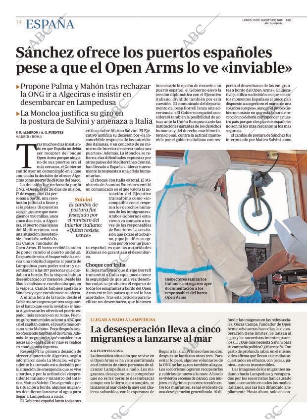 ABC MADRID 19-08-2019 página 14