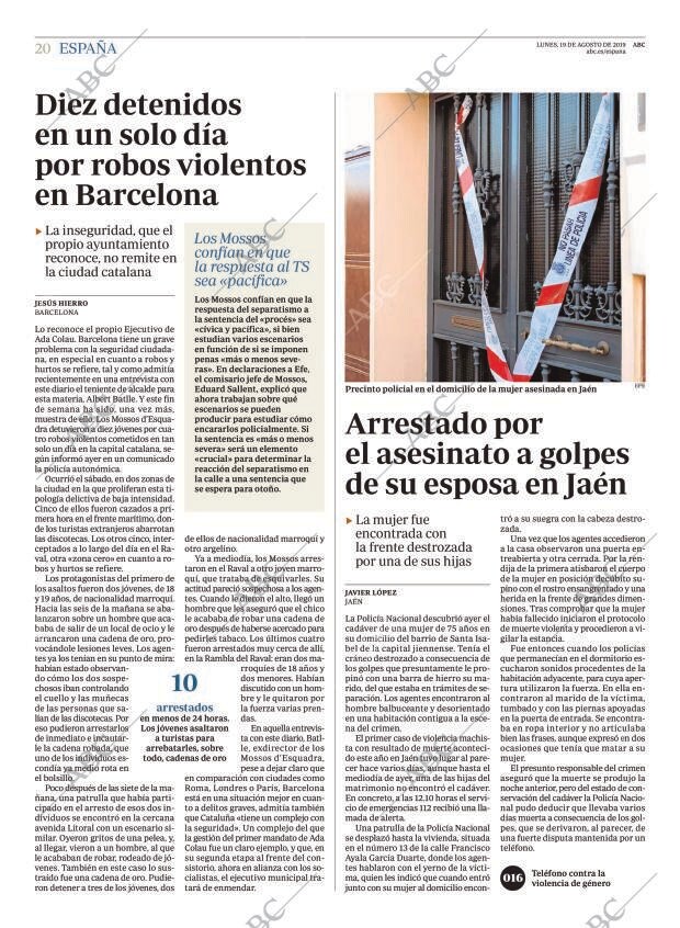ABC MADRID 19-08-2019 página 20