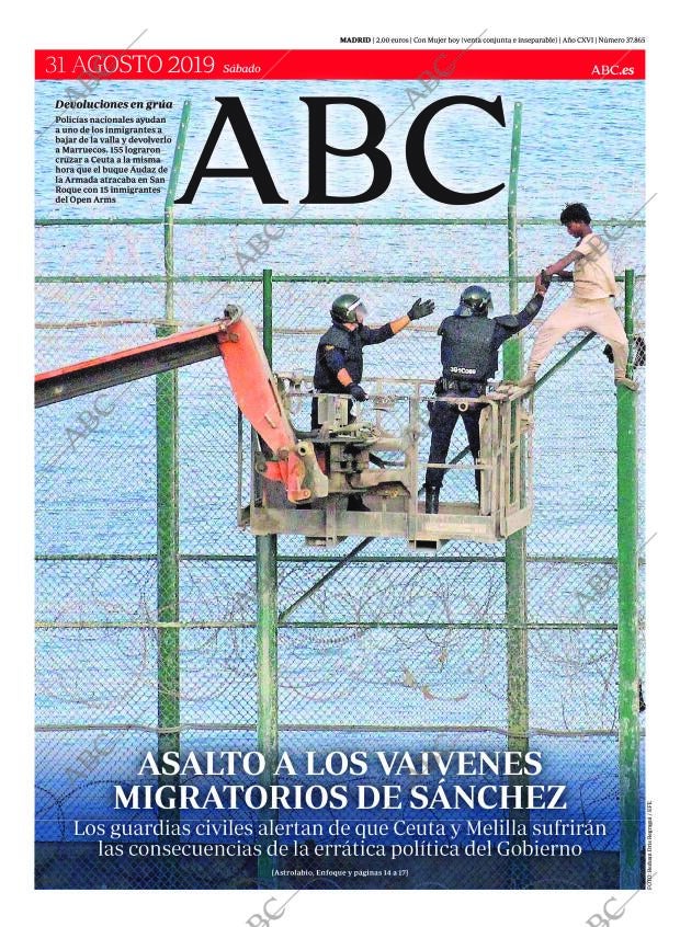 ABC MADRID 31-08-2019 página 1