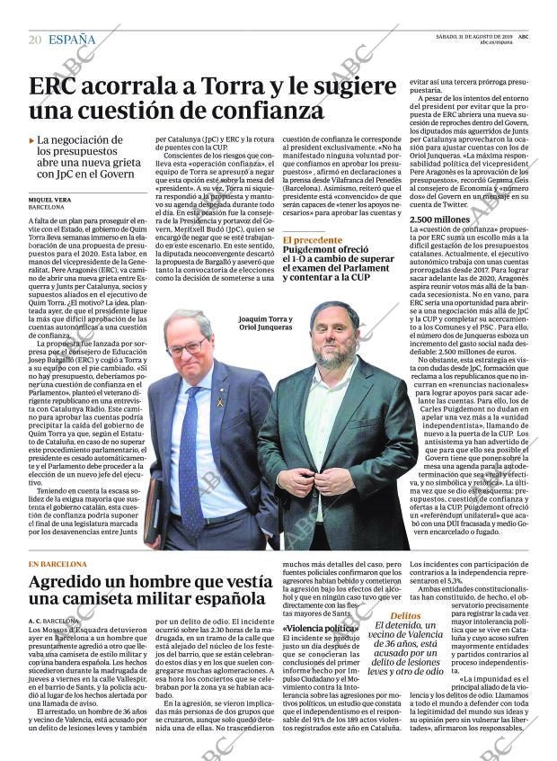 ABC MADRID 31-08-2019 página 20