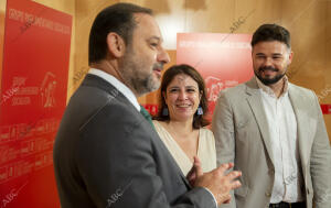 Reunión de Gabriel rufián y carolina Telechea (Erc) con Adriana lastra y José...