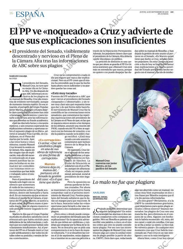 ABC MADRID 12-09-2019 página 16