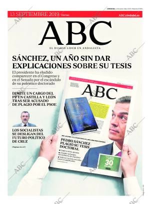 ABC CORDOBA 13-09-2019 página 1