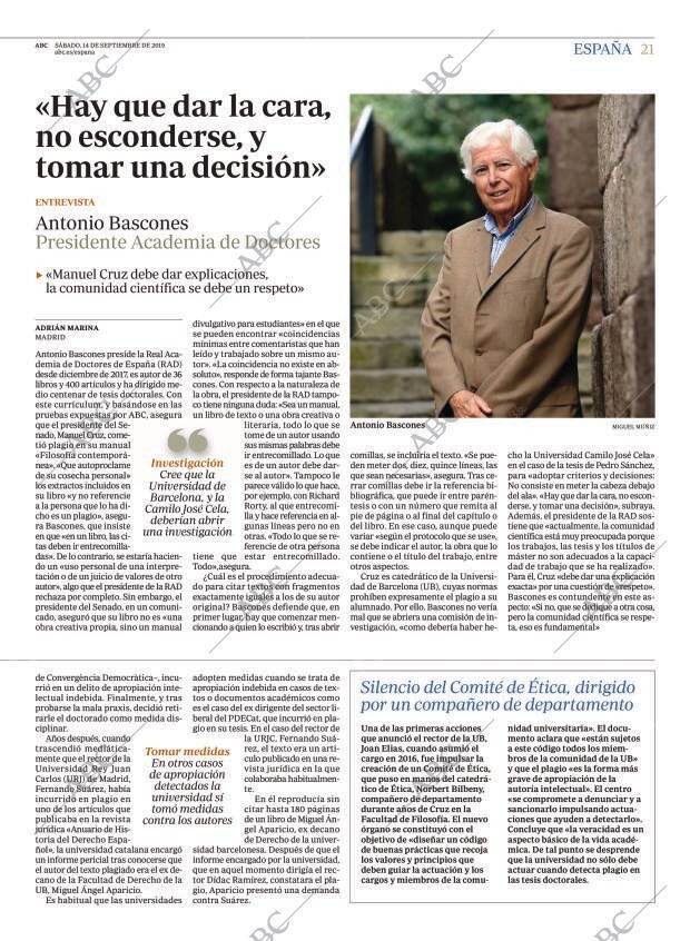 ABC MADRID 14-09-2019 página 21