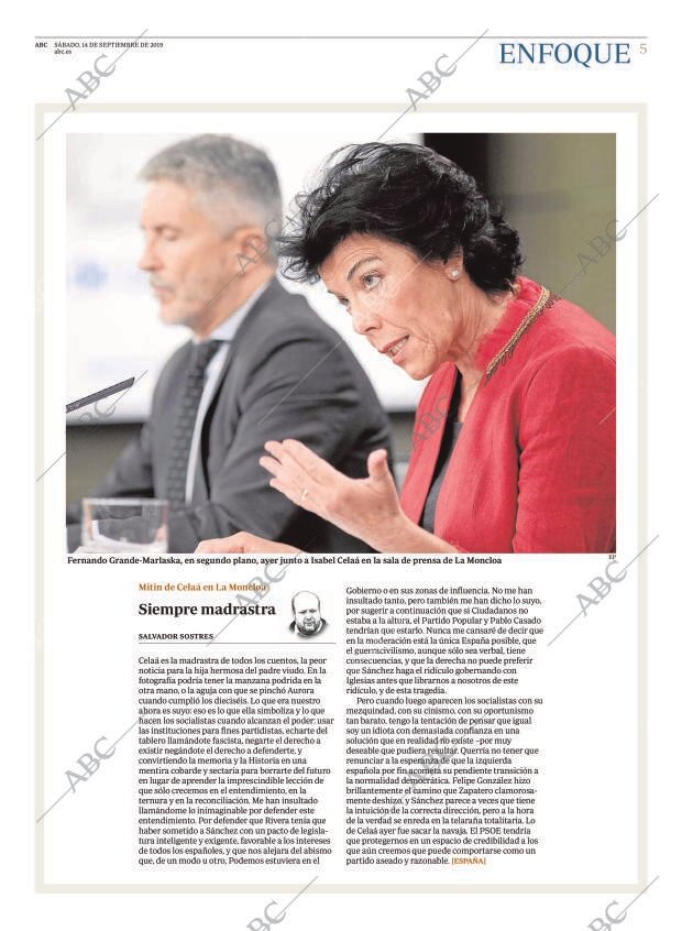 ABC MADRID 14-09-2019 página 5