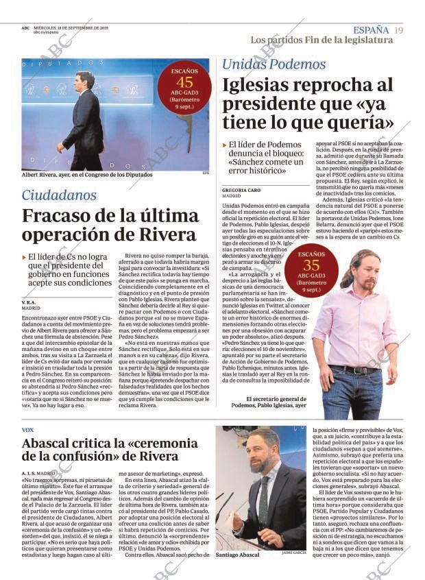 ABC MADRID 18-09-2019 página 19