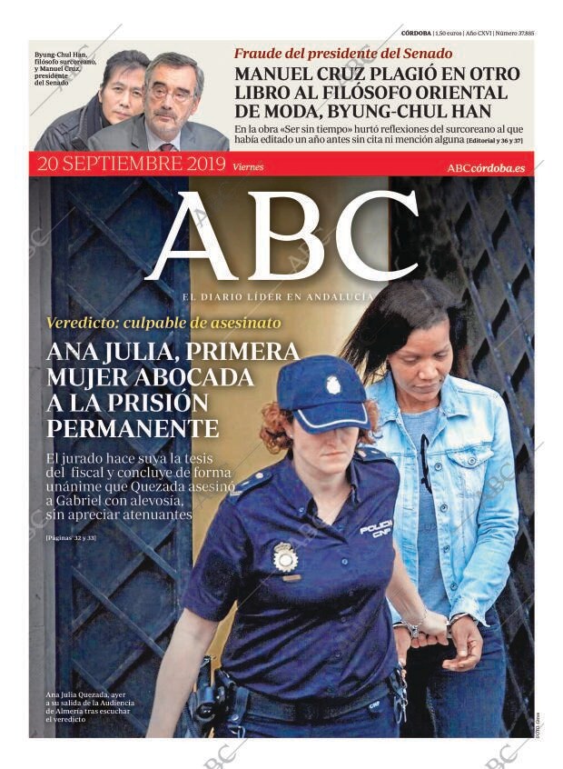 ABC CORDOBA 20-09-2019 página 1