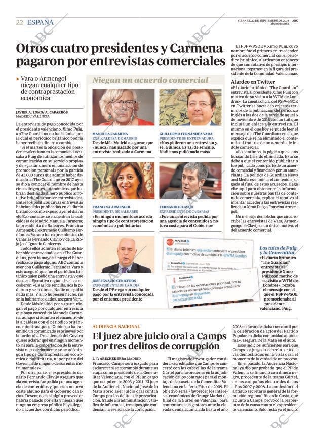 ABC MADRID 20-09-2019 página 22