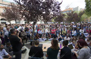 Reunión de representantes y simpatizantes de Más Madrid, en el Teatro Galileo