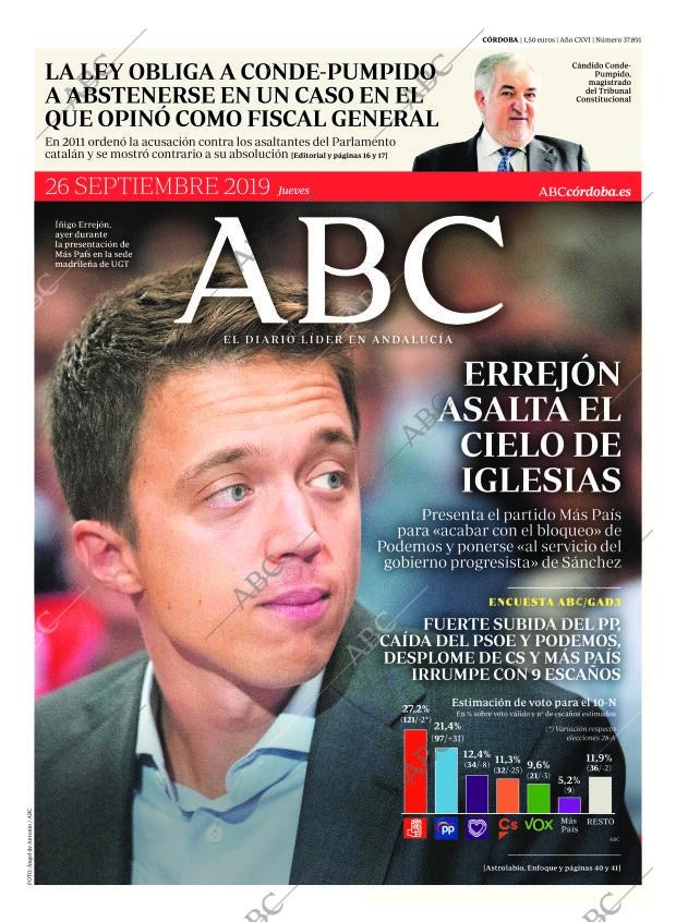 ABC CORDOBA 26-09-2019 página 1