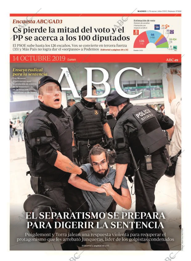 ABC MADRID 14-10-2019 página 1