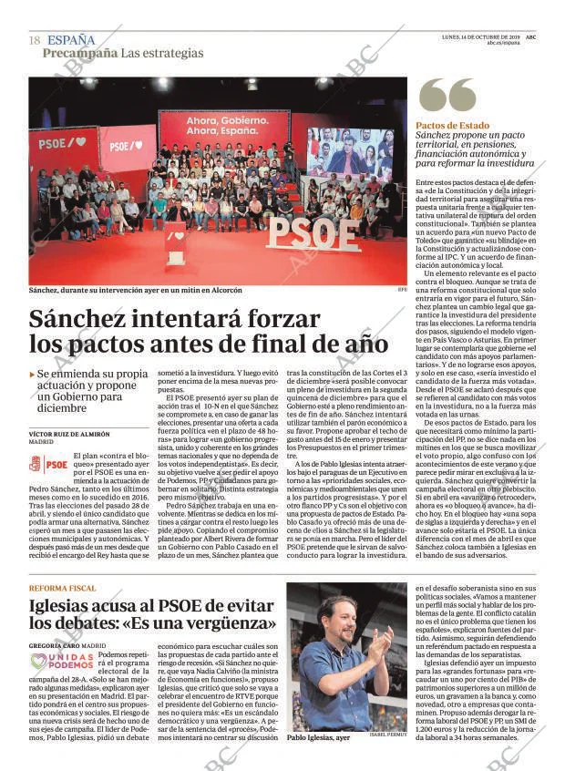 ABC MADRID 14-10-2019 página 18