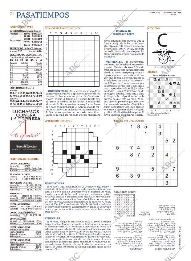 ABC MADRID 14-10-2019 página 74