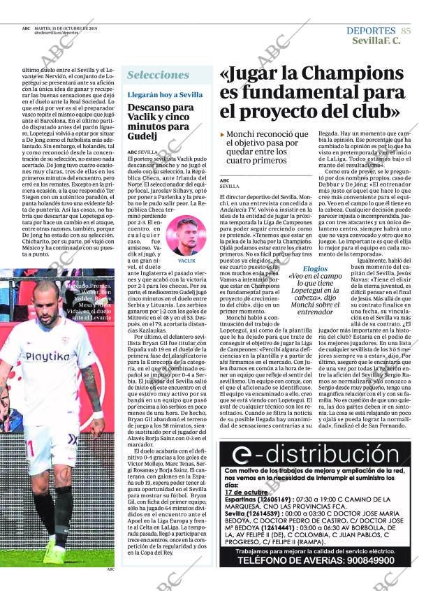 ABC SEVILLA 15-10-2019 página 85