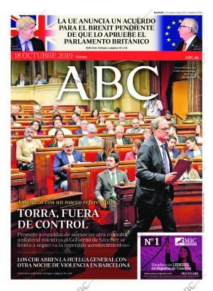 ABC MADRID 18-10-2019 página 1