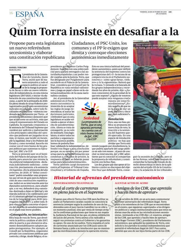 ABC MADRID 18-10-2019 página 16