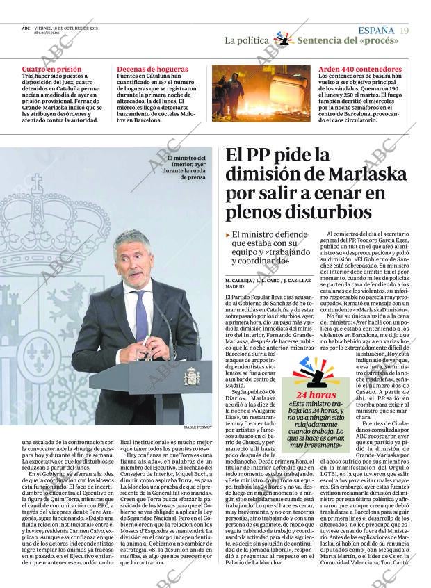 ABC MADRID 18-10-2019 página 19