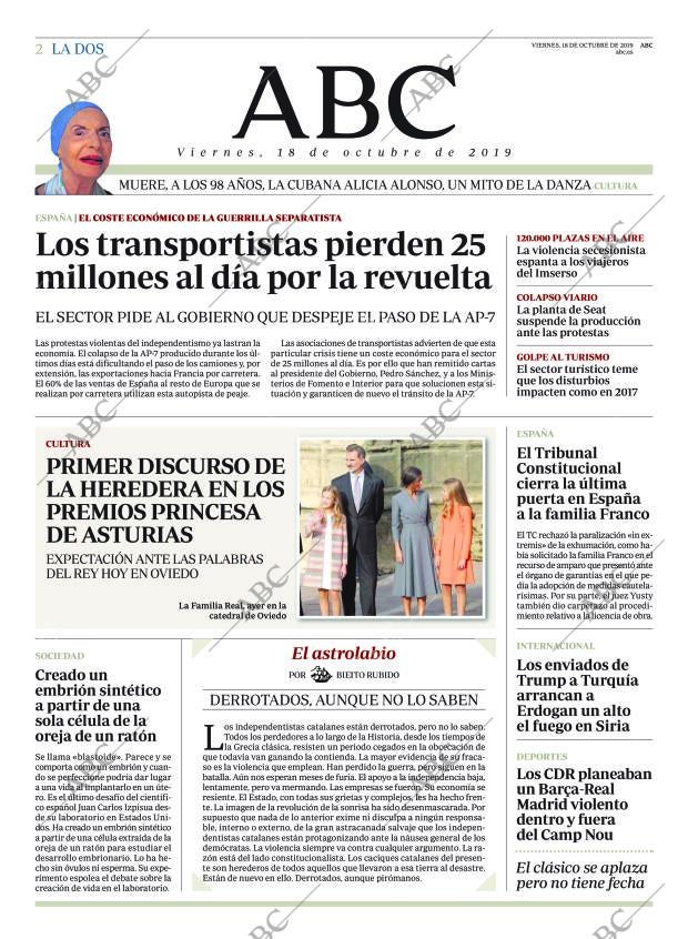 ABC MADRID 18-10-2019 página 2