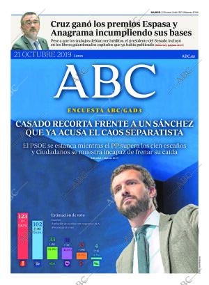ABC MADRID 21-10-2019 página 1