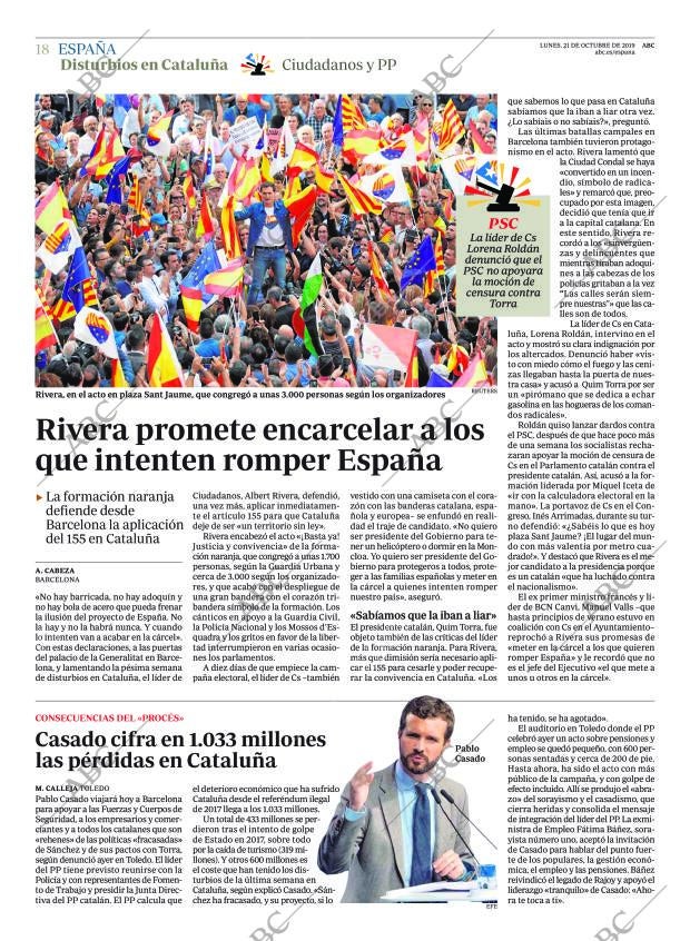ABC MADRID 21-10-2019 página 18