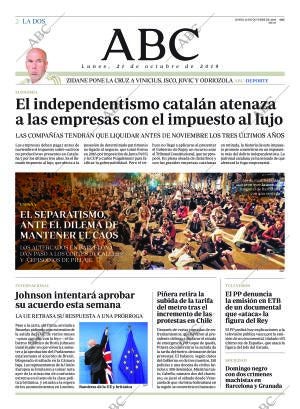 ABC MADRID 21-10-2019 página 2