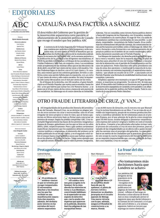 ABC MADRID 21-10-2019 página 4