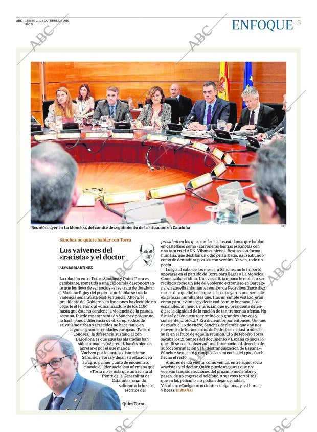 ABC MADRID 21-10-2019 página 5