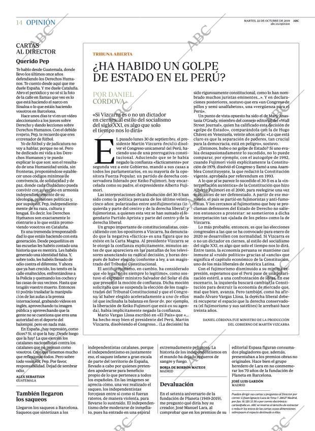 ABC MADRID 22-10-2019 página 14