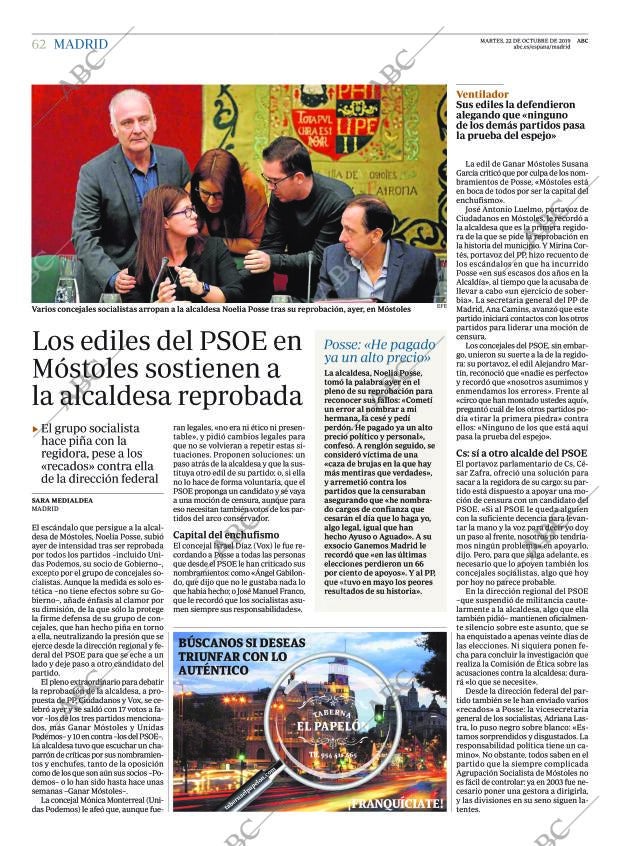 ABC MADRID 22-10-2019 página 62
