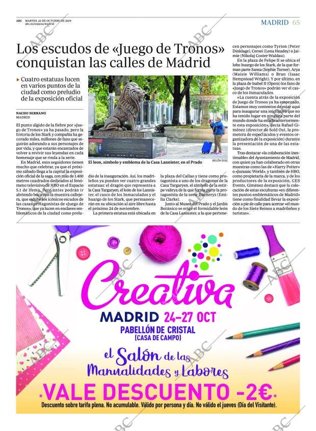 ABC MADRID 22-10-2019 página 65
