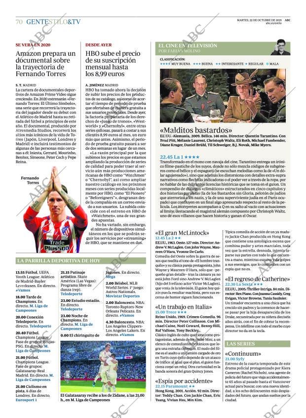 ABC MADRID 22-10-2019 página 70