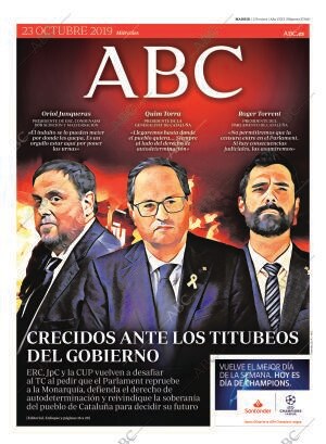 ABC MADRID 23-10-2019 página 1