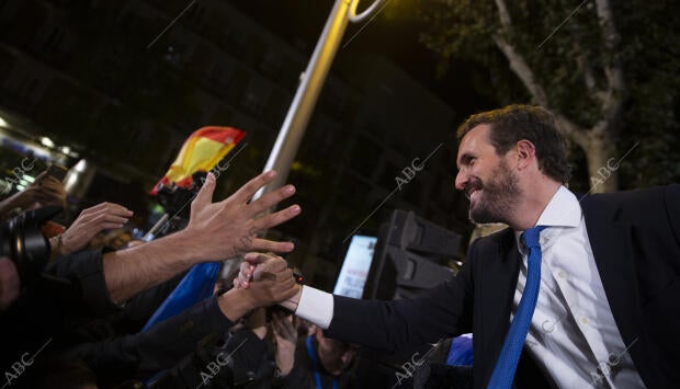 Noche electoral en la sede del partido Popular (Pp)