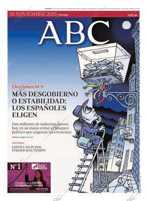 ABC MADRID 10-11-2019 página 1