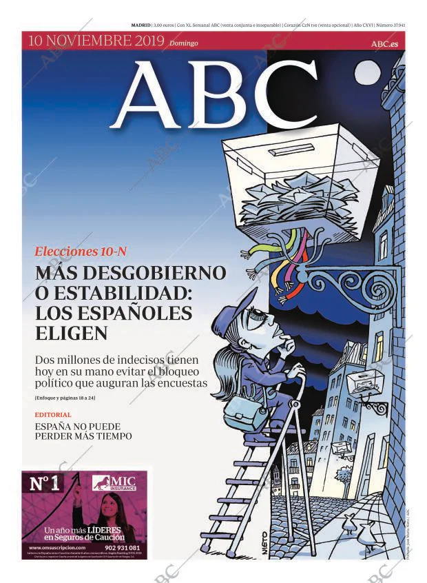 ABC MADRID 10-11-2019 página 1