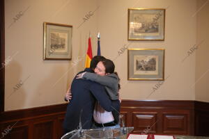 Reunión firma acuerdo de Gobierno progresista entre Pedro Sánchez (PSOE) y Pablo...