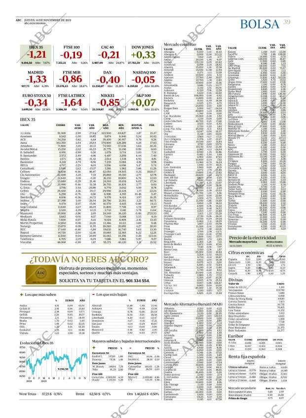 ABC MADRID 14-11-2019 página 39