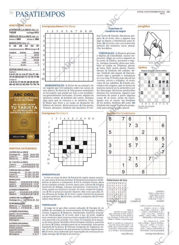 ABC MADRID 14-11-2019 página 70