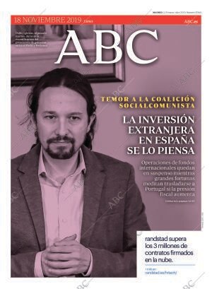 ABC MADRID 18-11-2019 página 1