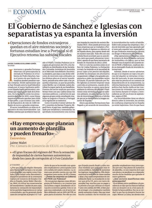 ABC MADRID 18-11-2019 página 34