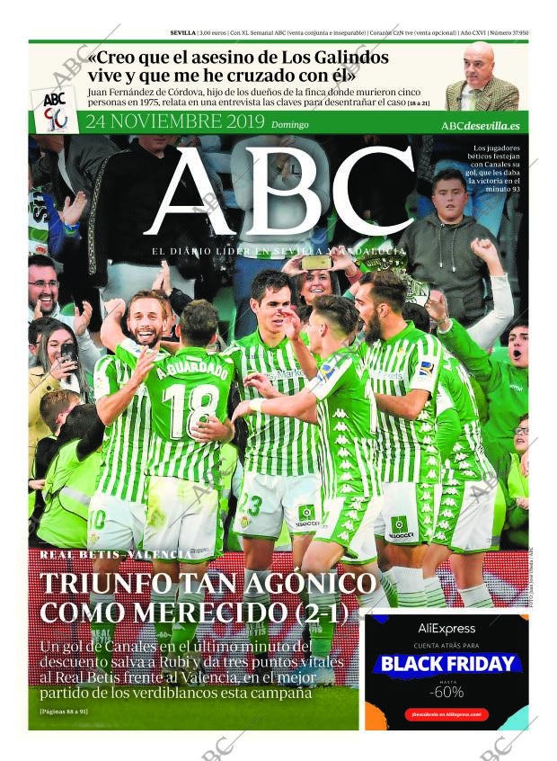 ABC SEVILLA 24-11-2019 página 1
