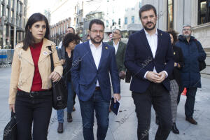 Reunión de ERC (Congreso y Senado) para la preparación de la sesión constitutiva...