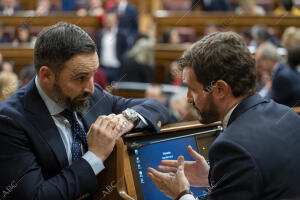 En la imagen, Pablo Casado y Santiago Abascal