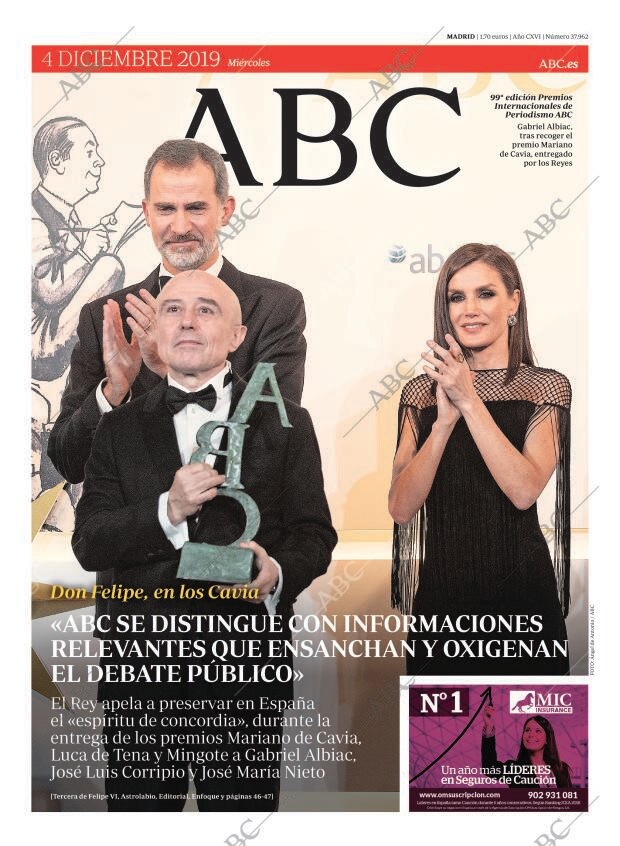 ABC MADRID 04-12-2019 página 1