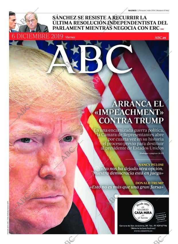 ABC MADRID 06-12-2019 página 1