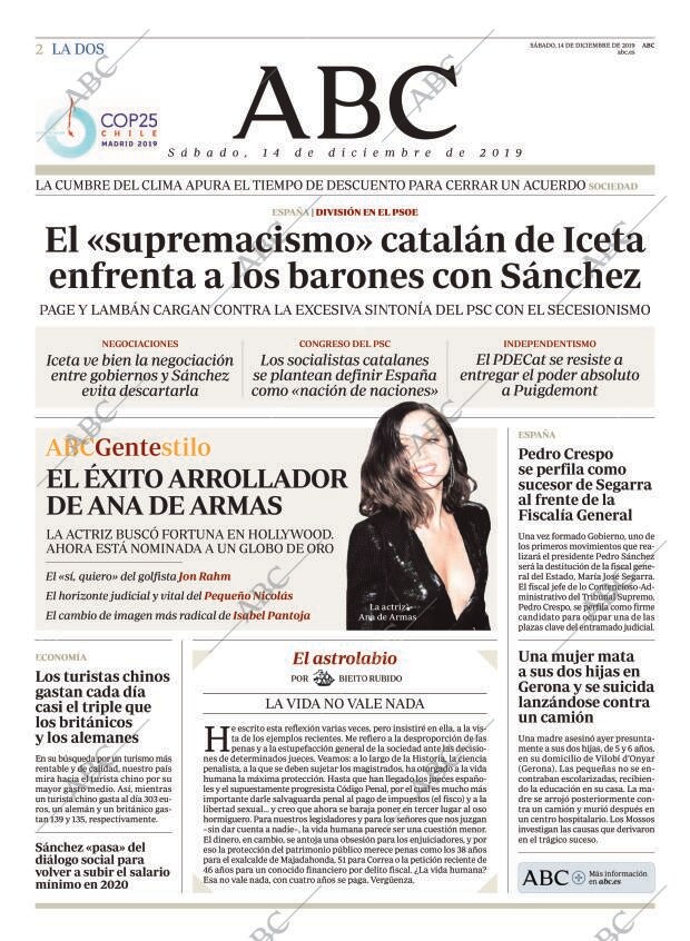 ABC MADRID 14-12-2019 página 2