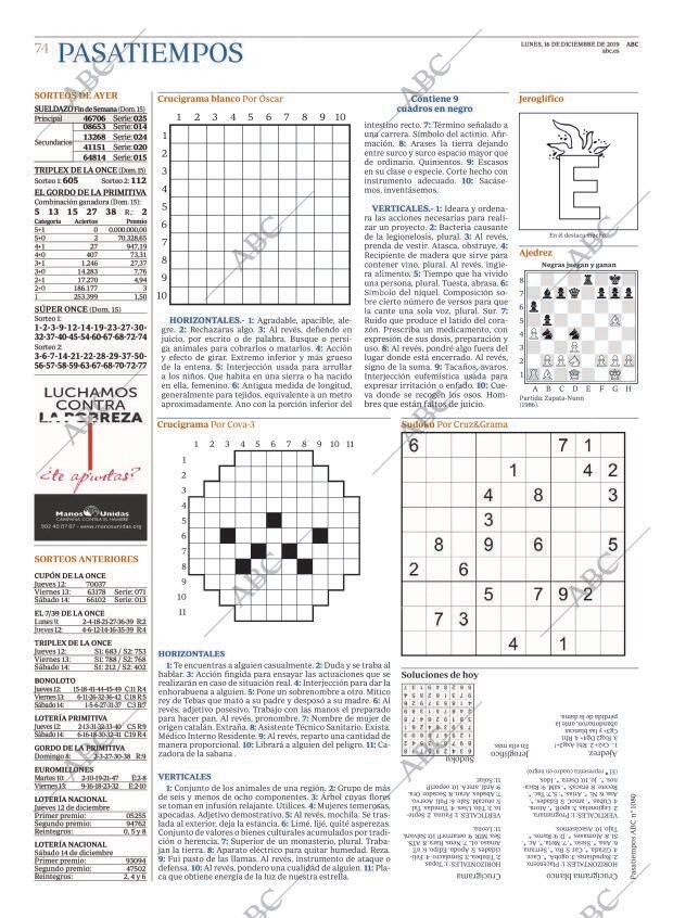 ABC MADRID 16-12-2019 página 74