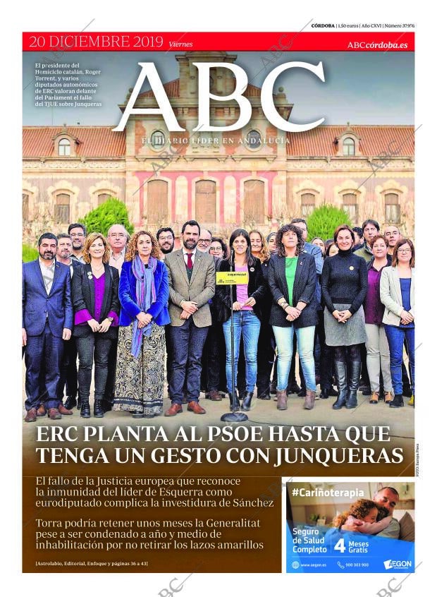 ABC CORDOBA 20-12-2019 página 1